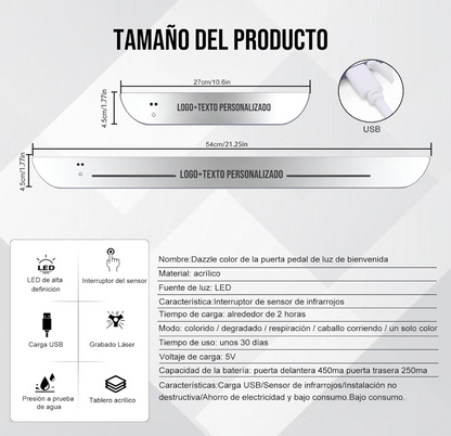 Luz LED Personalizada para Puerta de Coche